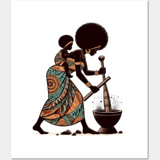 Afrocentric Mother And Baby Posters and Art